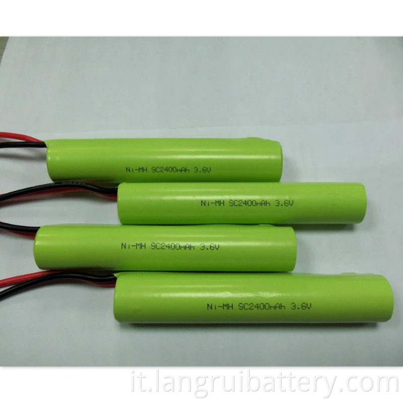 2/3 AA*3 Ni-MH Batteria 3.6V 600MAH Pacco batteria